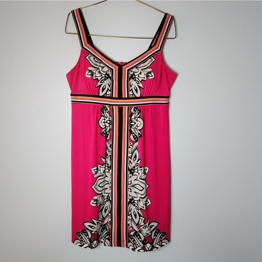 Apt 9 sundress pink print woman's size L summer beach